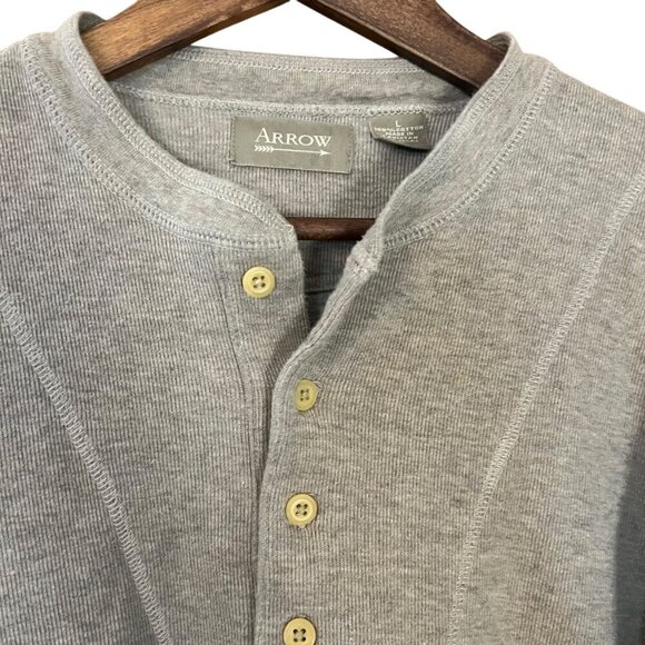 Men's Arrow Henley Shirt โ Size Large โ 100% Cotton - Picture 2 of 7